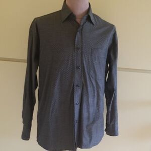 Perry Ellis, Grey Dress Shirt, Medium